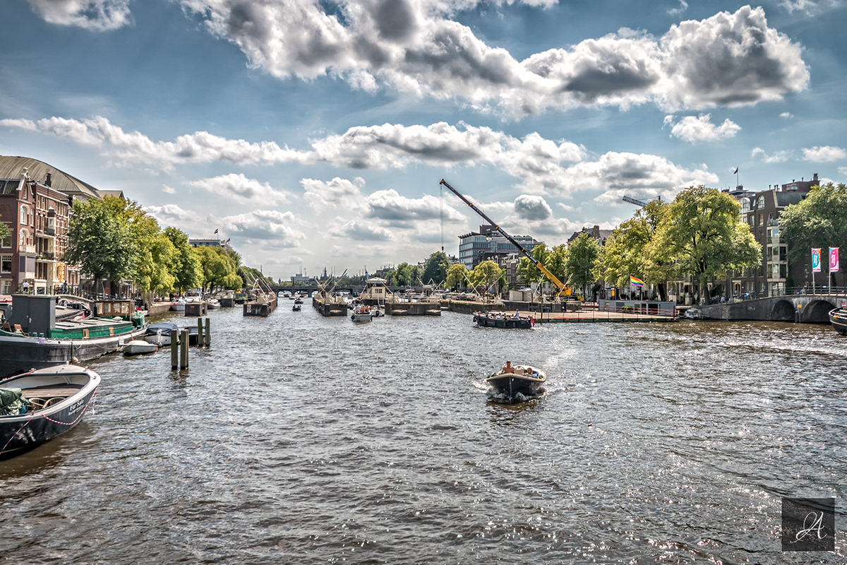 amsterdam Liquid Streets Netherlands channels Boats Biks people