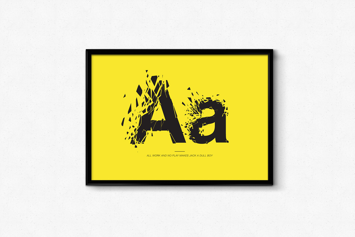 type movie films shining Kubrick posters alphabet A-Z axe Quotes design Fun personal project horror helvetica