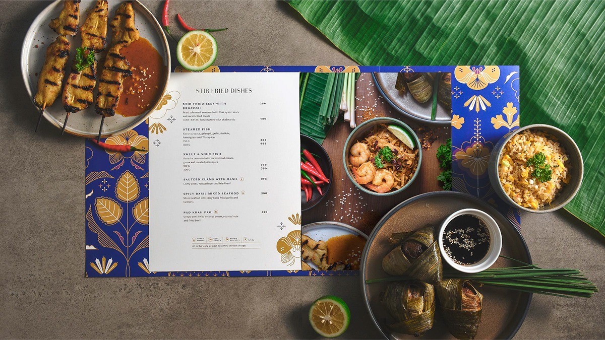 restaurant menu design Thai cuisine asian muang thai streetfood Food  Photography 