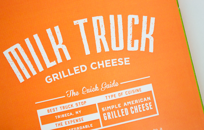Booklet saddle stich Food  Food truck recipe new york city
