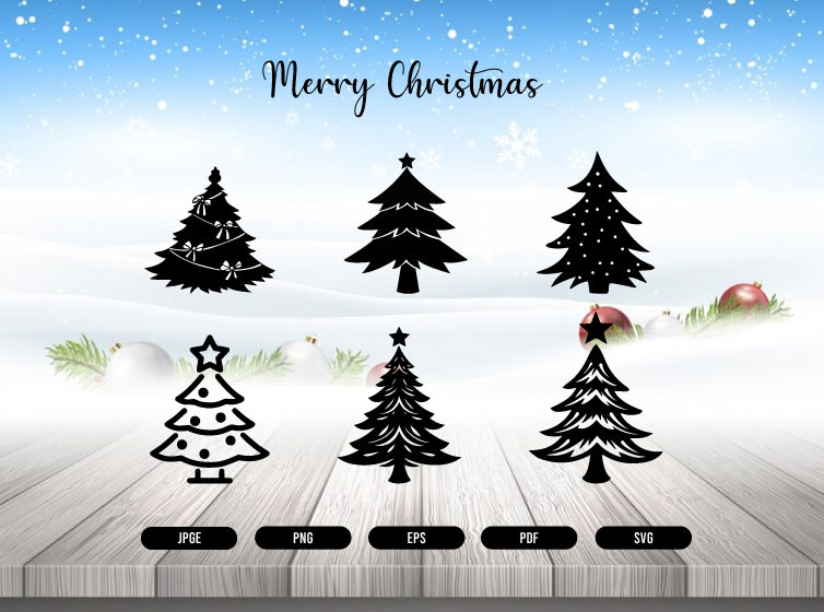 christmas Tree new year Christmas xmas Holiday celebration ILLUSTRATION  SVGdesign svg vector