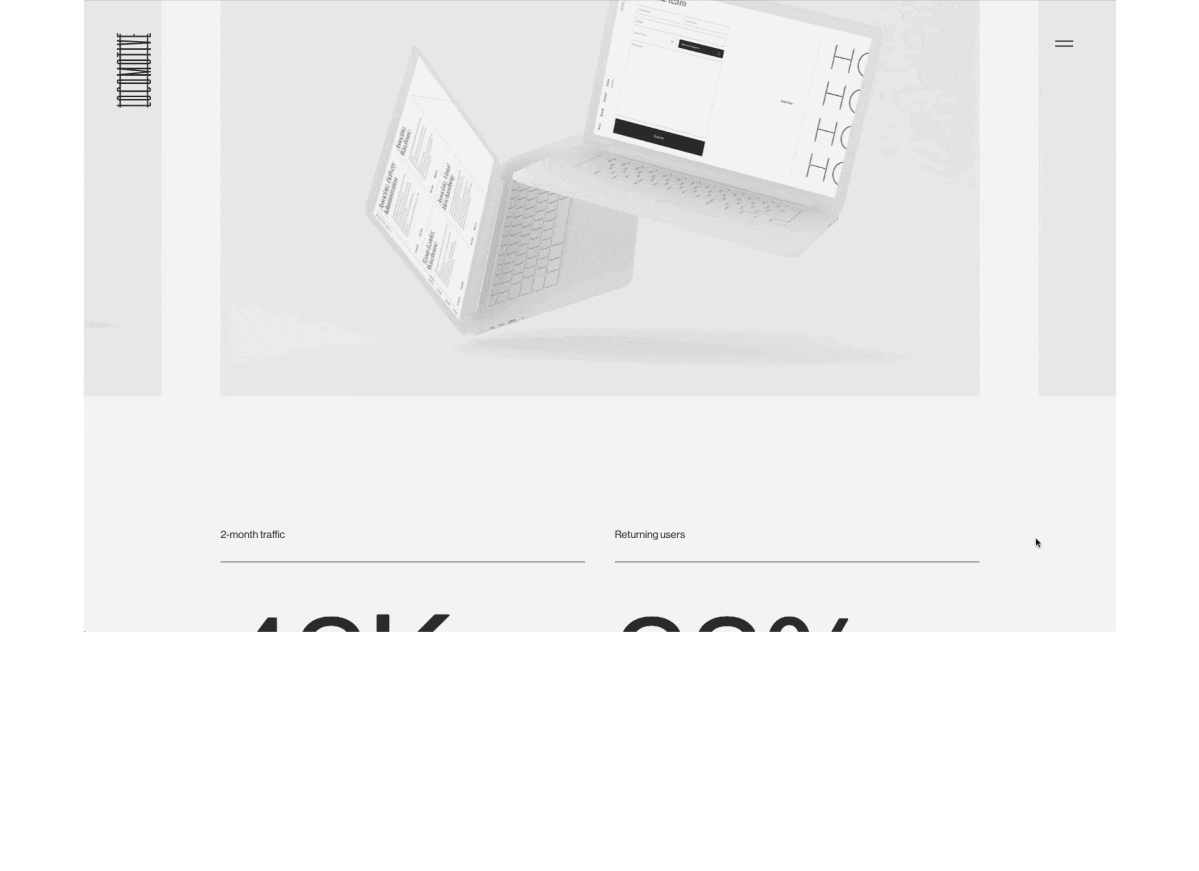 agency locomotive Montreal lines typography   black and white swiss portfolio ai Fun