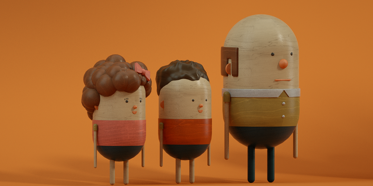 Low Poly cinema 4d Octane Render cartoon after effects Character