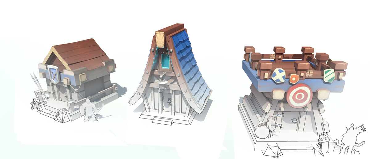 photoshop SketchUP push concept art house modelling 3D texture