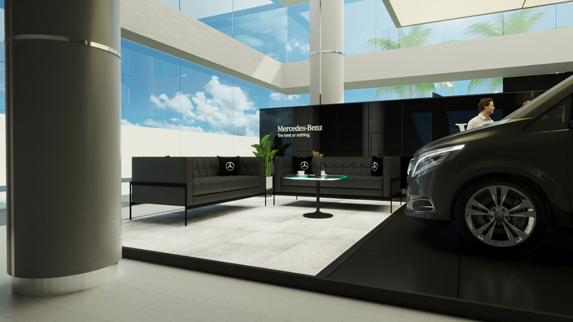 mercedes vclass Exhibition  graphic design  Launch Event automotive  