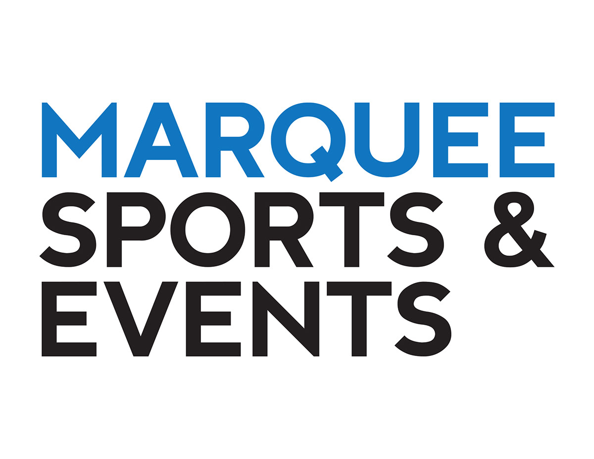 sport blue marquee Event logo