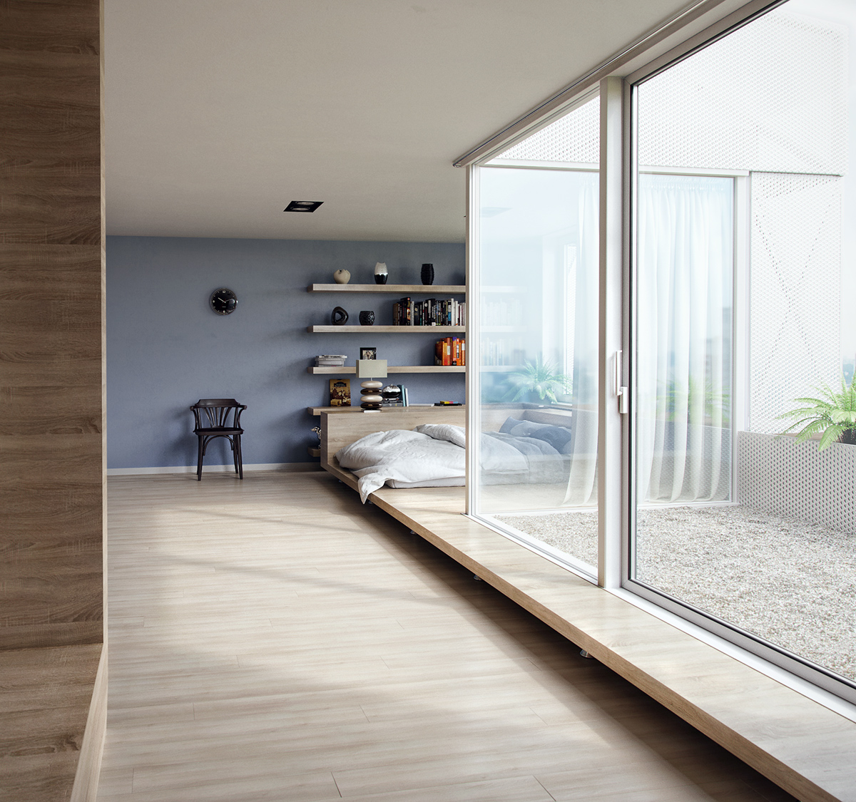 Interior design 3D 3ds max corona photoshop bedroom visualisation