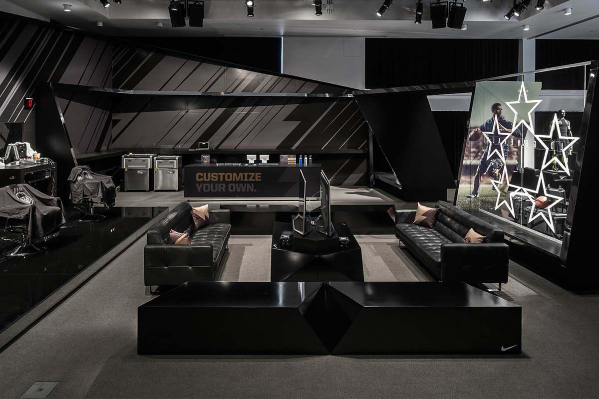 Nike nike football football skull Retail environment hovercraft hovercraft studio