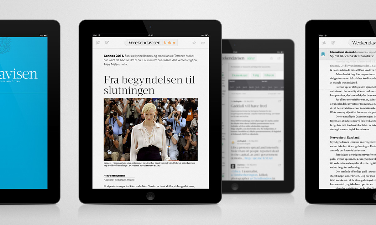 newspaper iPad visual identity Interface