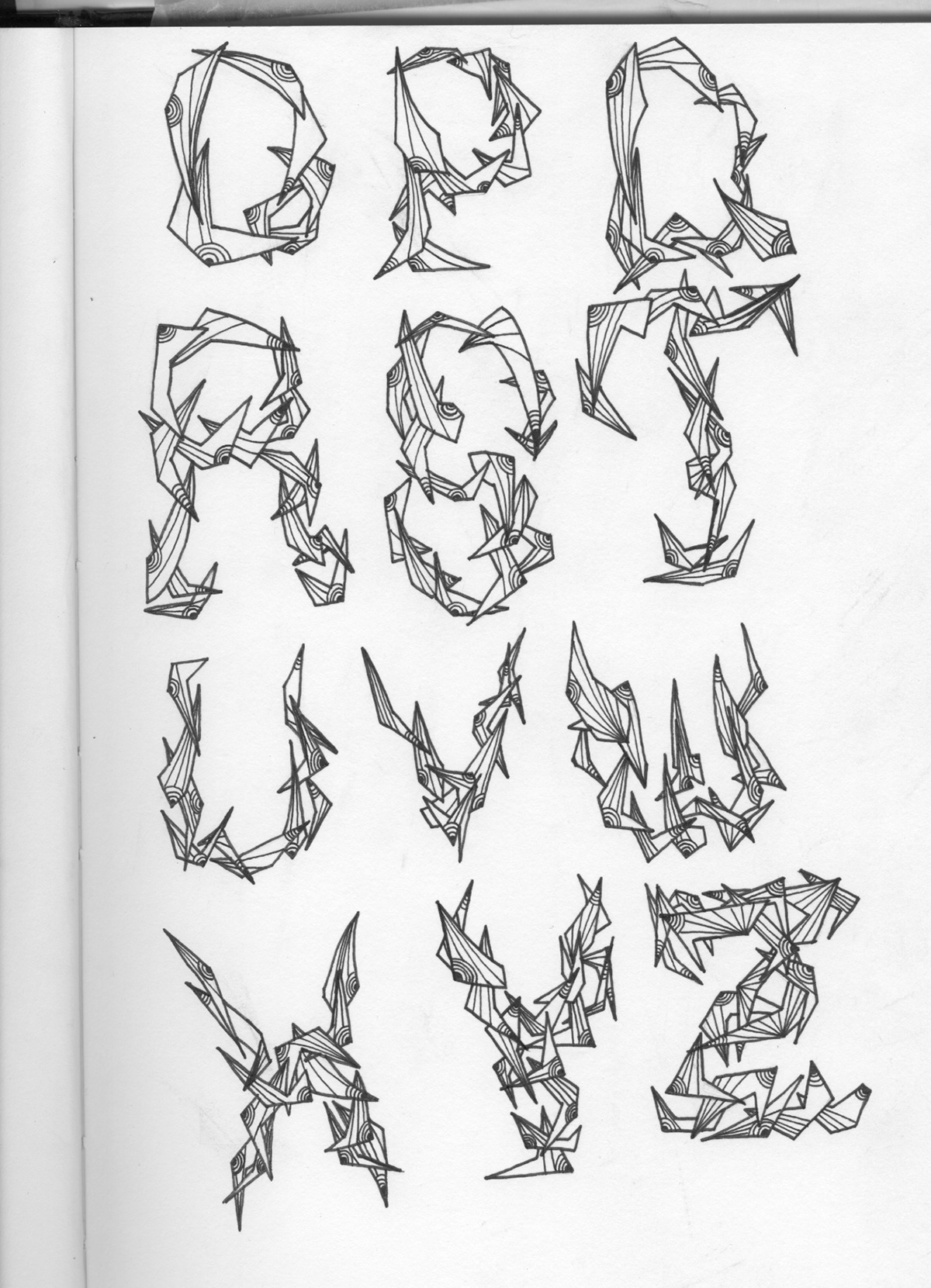 Drawing  lettering sketchbook