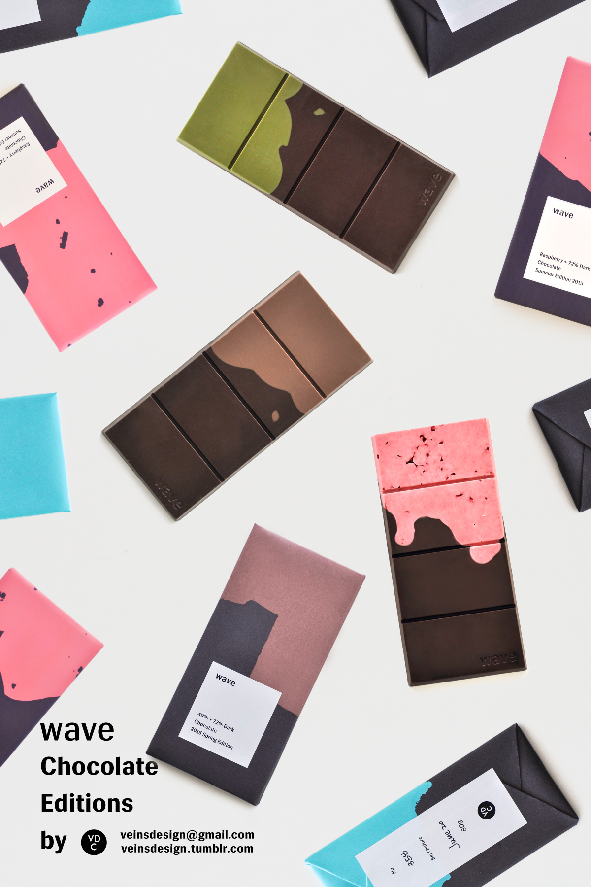 Veins Design Collaborative vdc wave chocolate packaging design