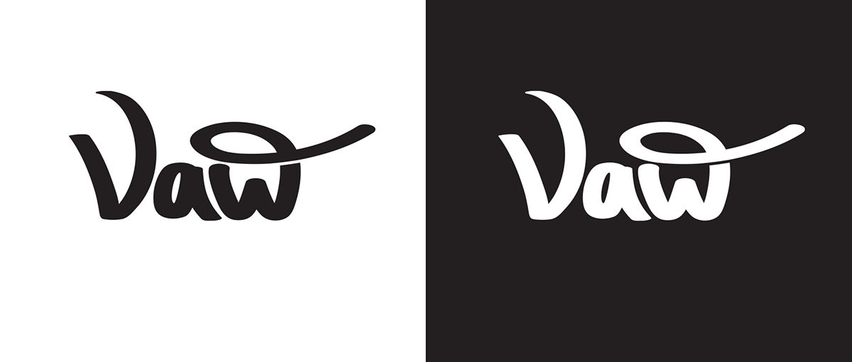 VAW lettering lettermark logo