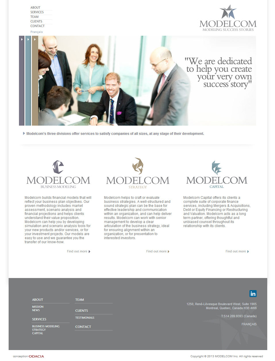 modelcom Website Business Modeling wordpress
