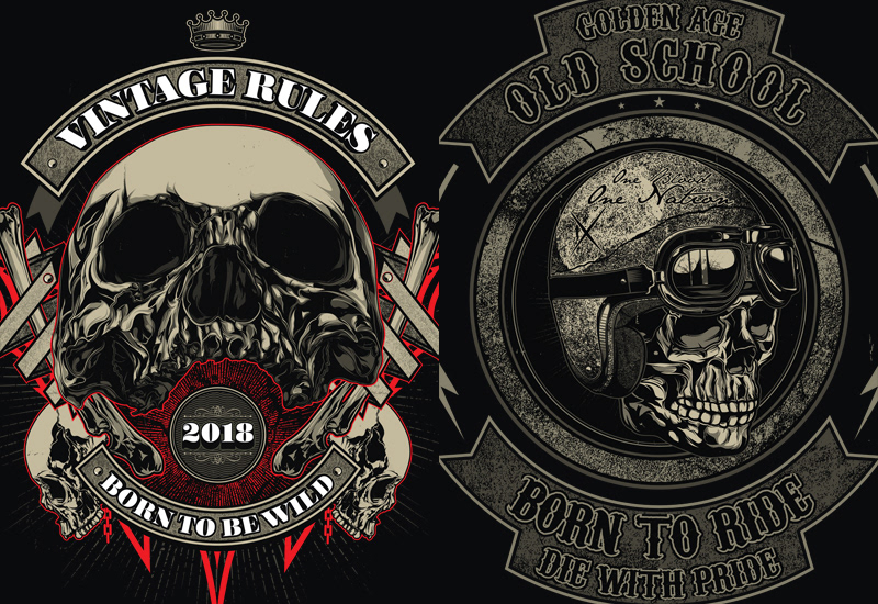 grunge illustration biker shirt band album typography   vintage font Vintage Design tattoo design tattoo font