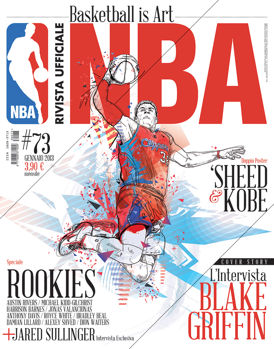 NBA basketball magazine nba magazine Gallinari Carmelo Anthony LeBron James dwight howard Russell Westbrook typo
