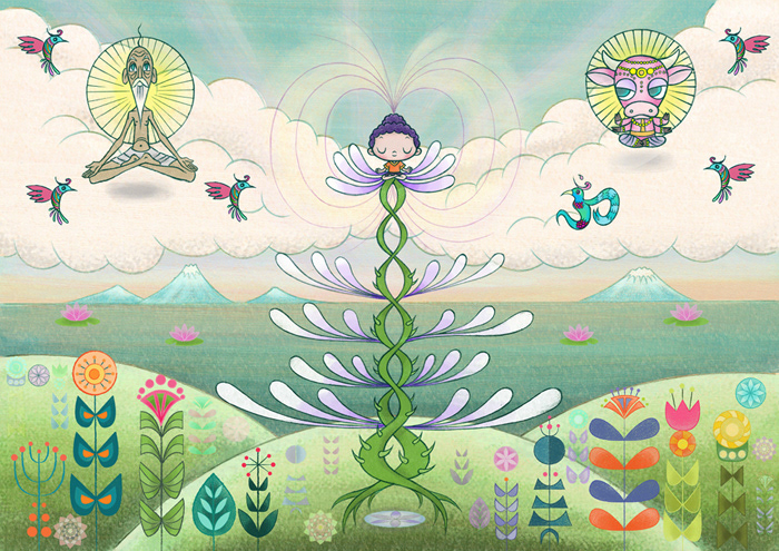 book illustration children's book educational ILLUSTRATION  kid's book monster Picture book Yoga yogi spiritual