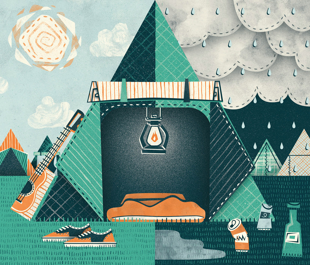 joe mclean editorial artwork idea norwich norfolk UK meditation tent camping