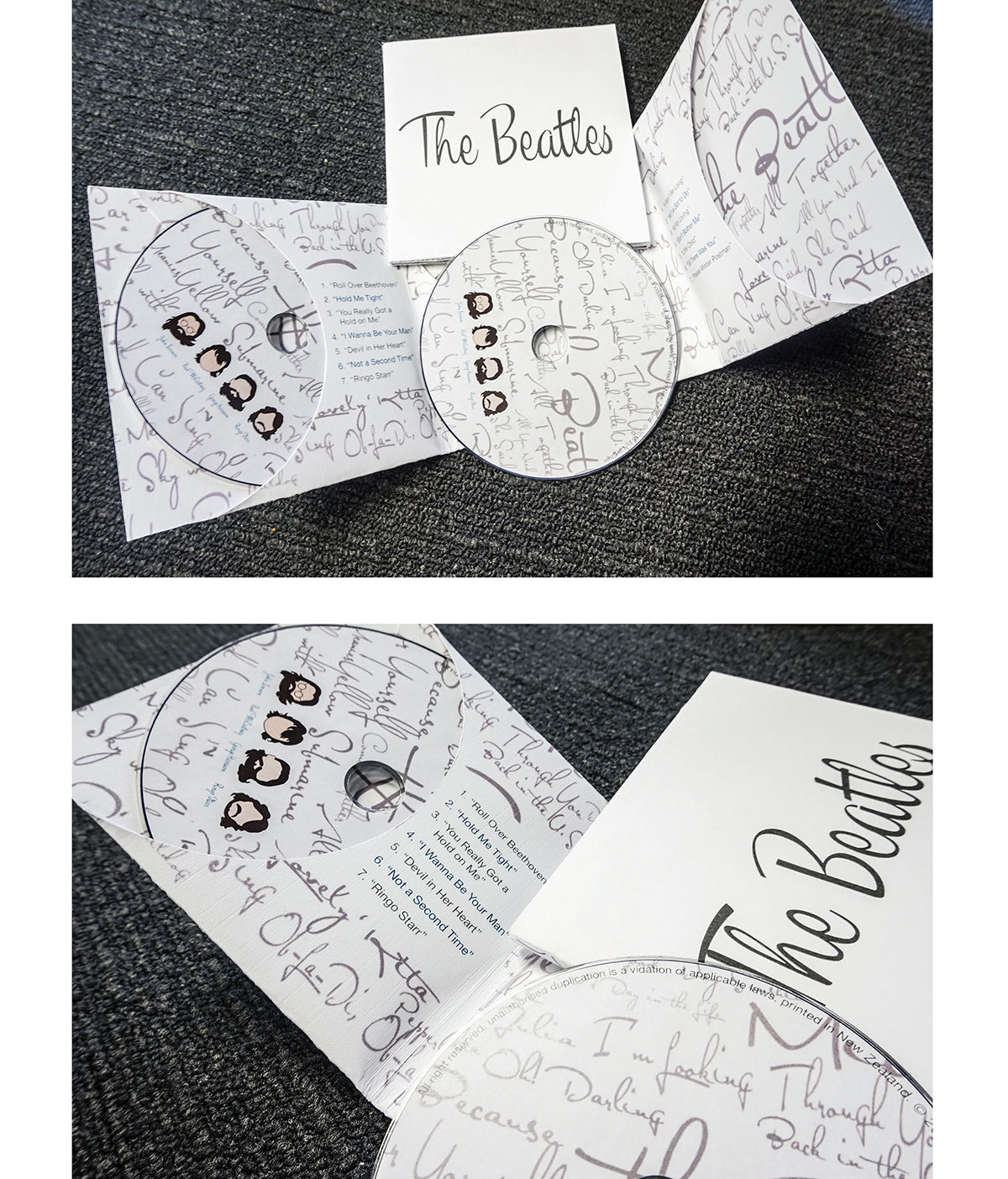 CD/DVD the beatles handwriting