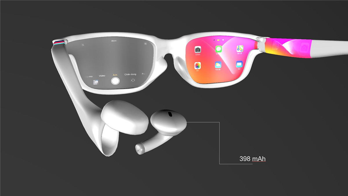 3D apple Apple Glasses concept concept 3d