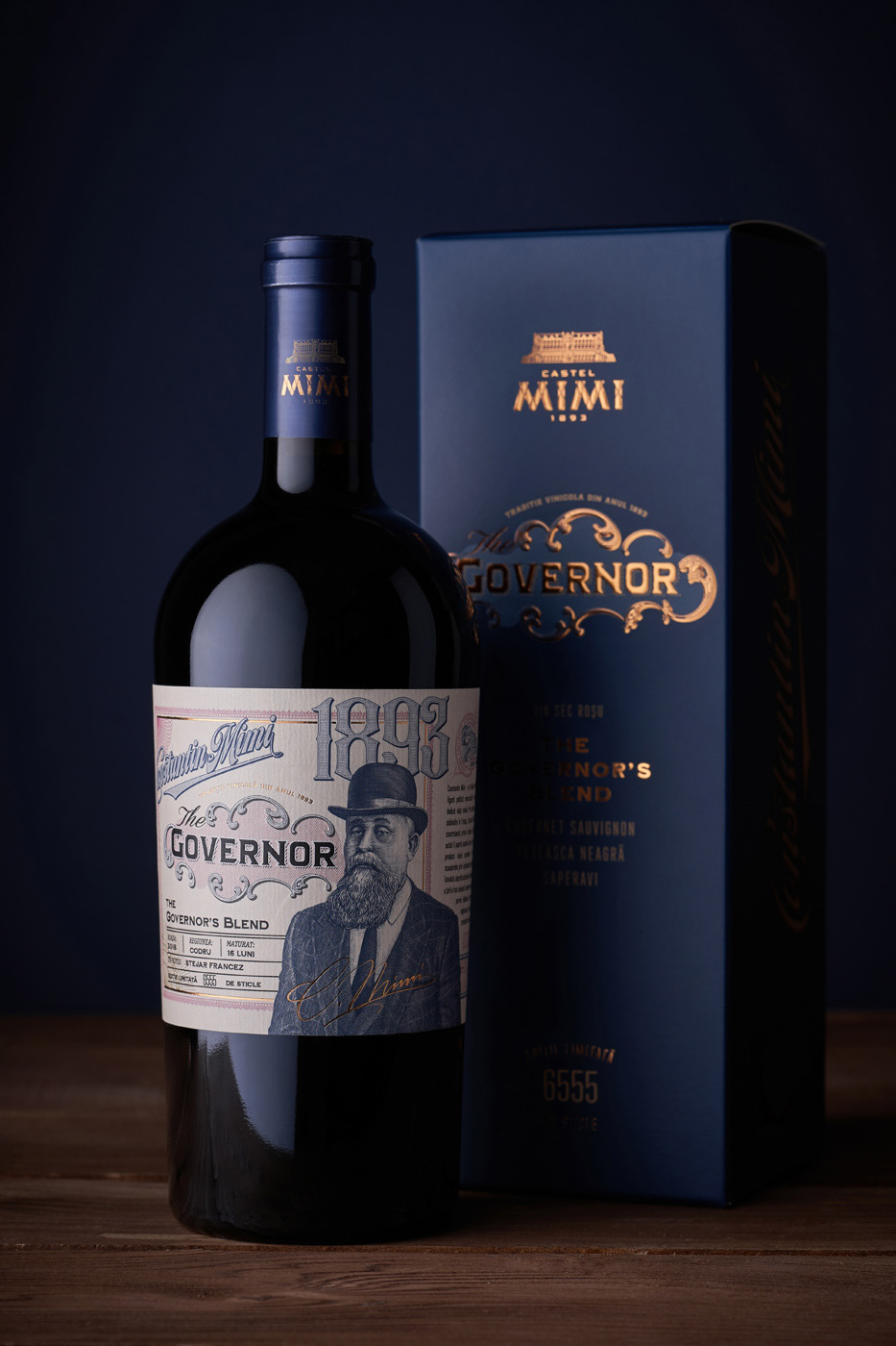 43oz castel mimi constantin mimi design studio label design Moldova premium wine the governor wine label