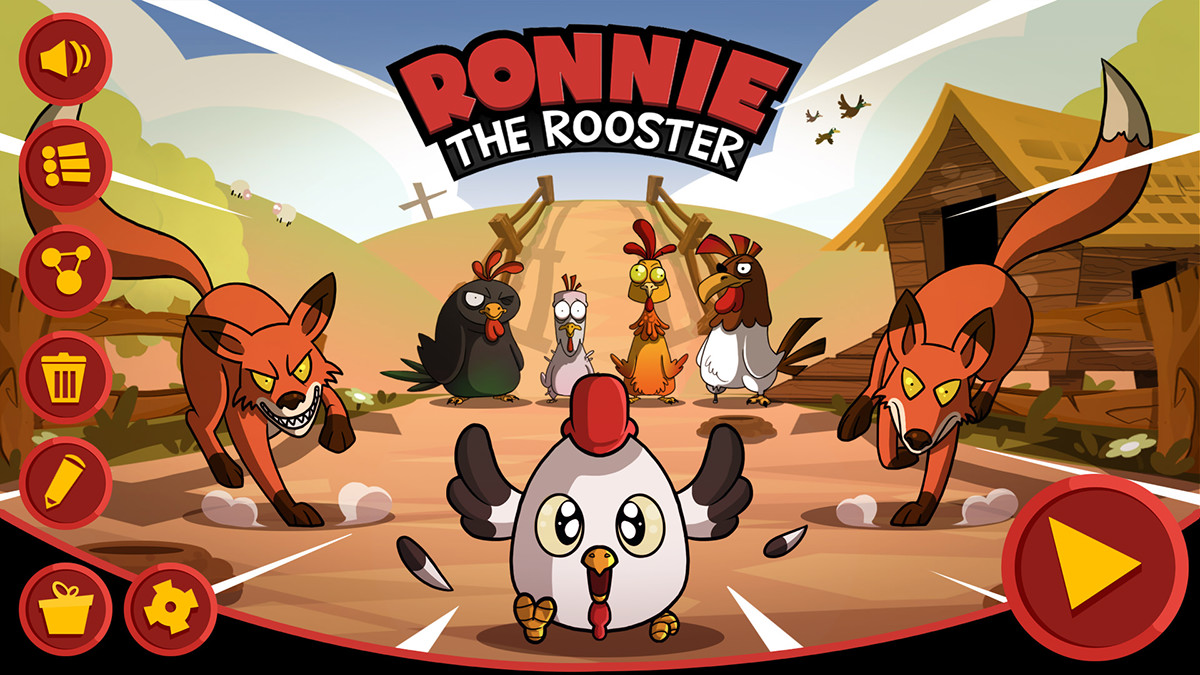 ronnie ios android Web Rooster chicken sergeant capon cute bantam small corn hay FOX mobile game