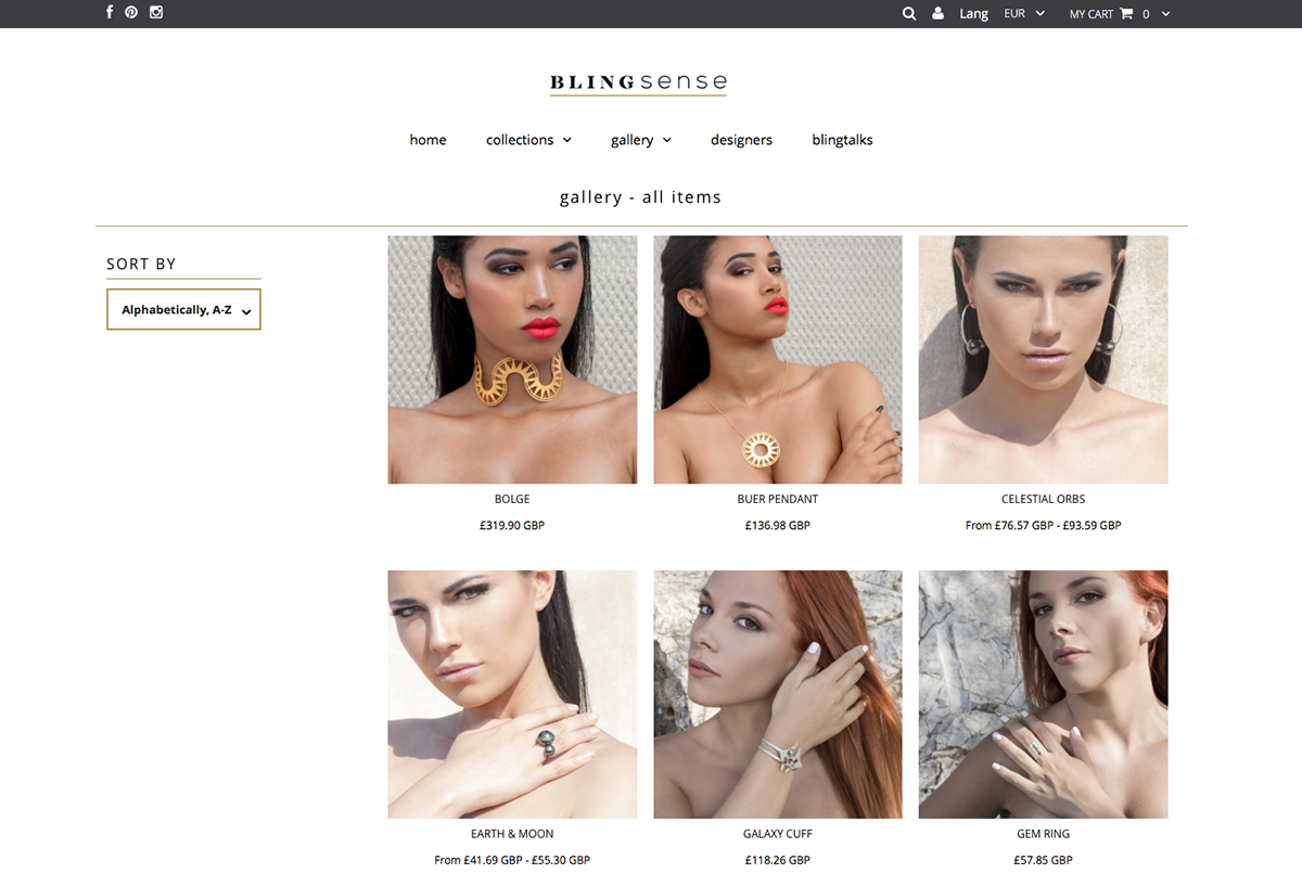 jewelry e-shop web-design graphic design  css