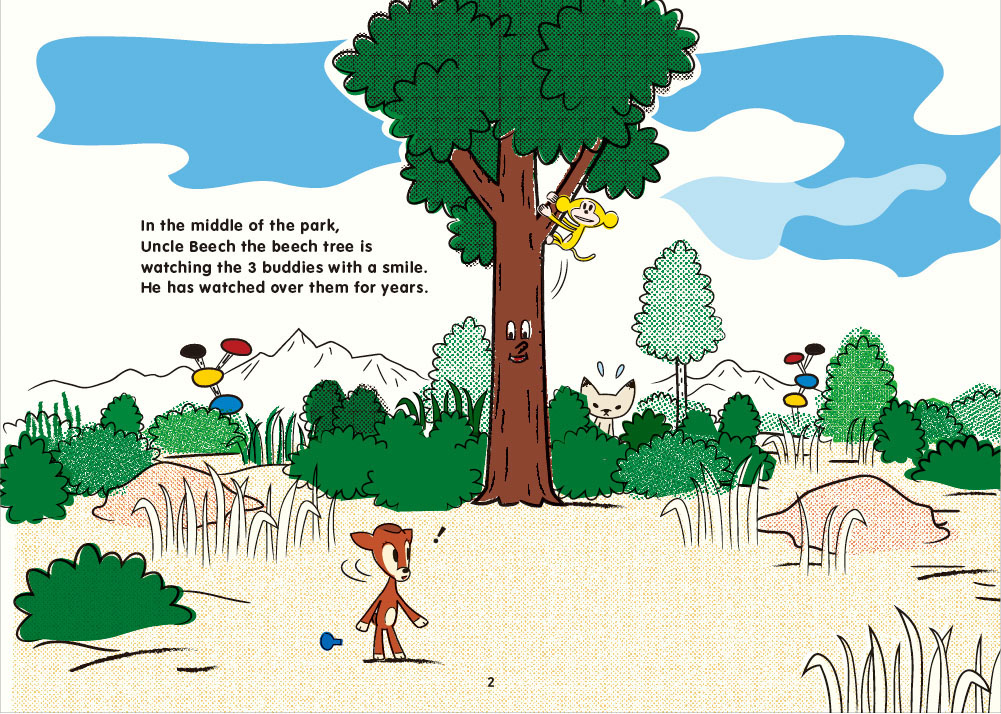 Picture book bear friends forest