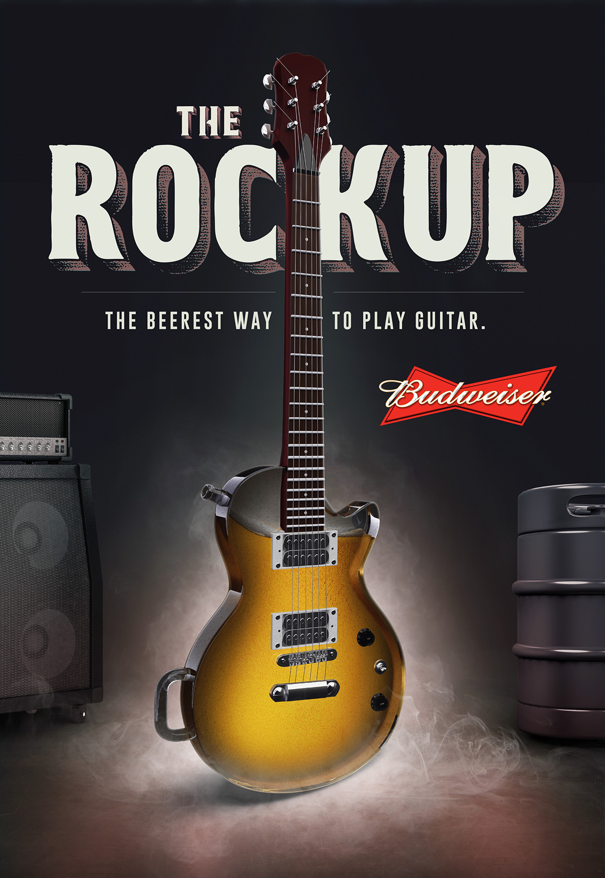 guitar beer rock n roll Advertising  ad idea Budweiser Board