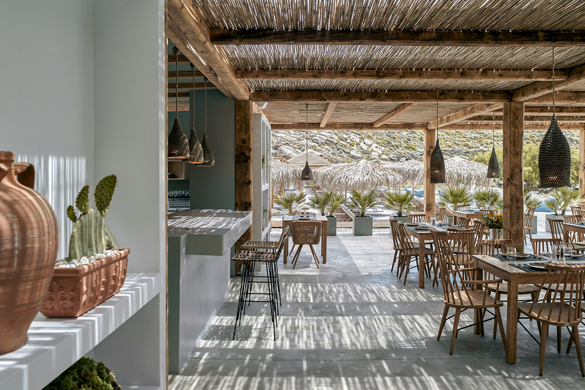 Bianco beach house restaurant Tinos