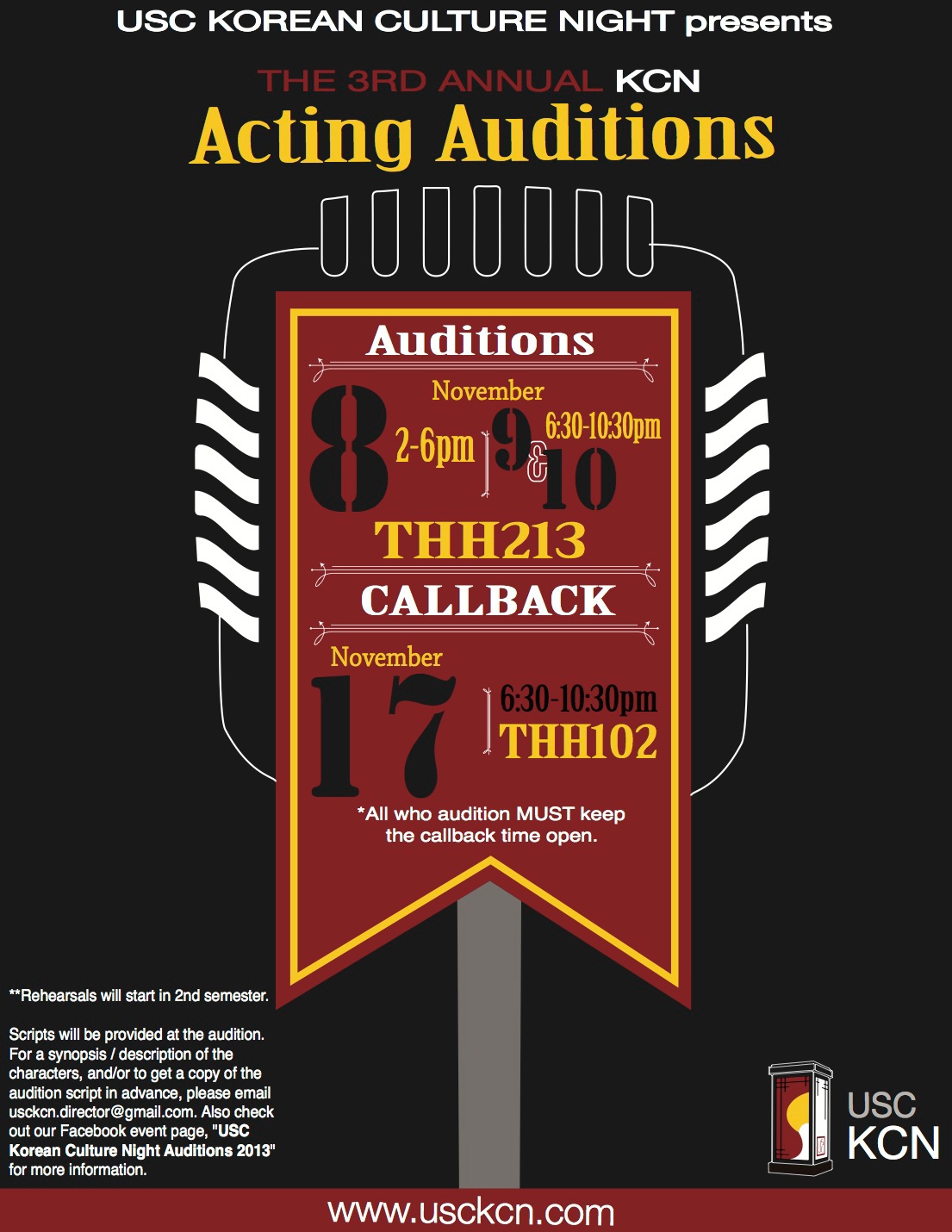 Audition flyer acting culture