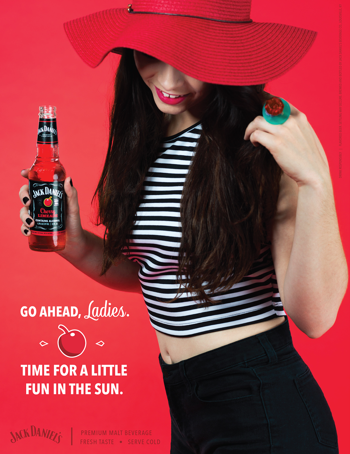 Photography  studio campaign alcohol jack daniel's cherry graphic design 