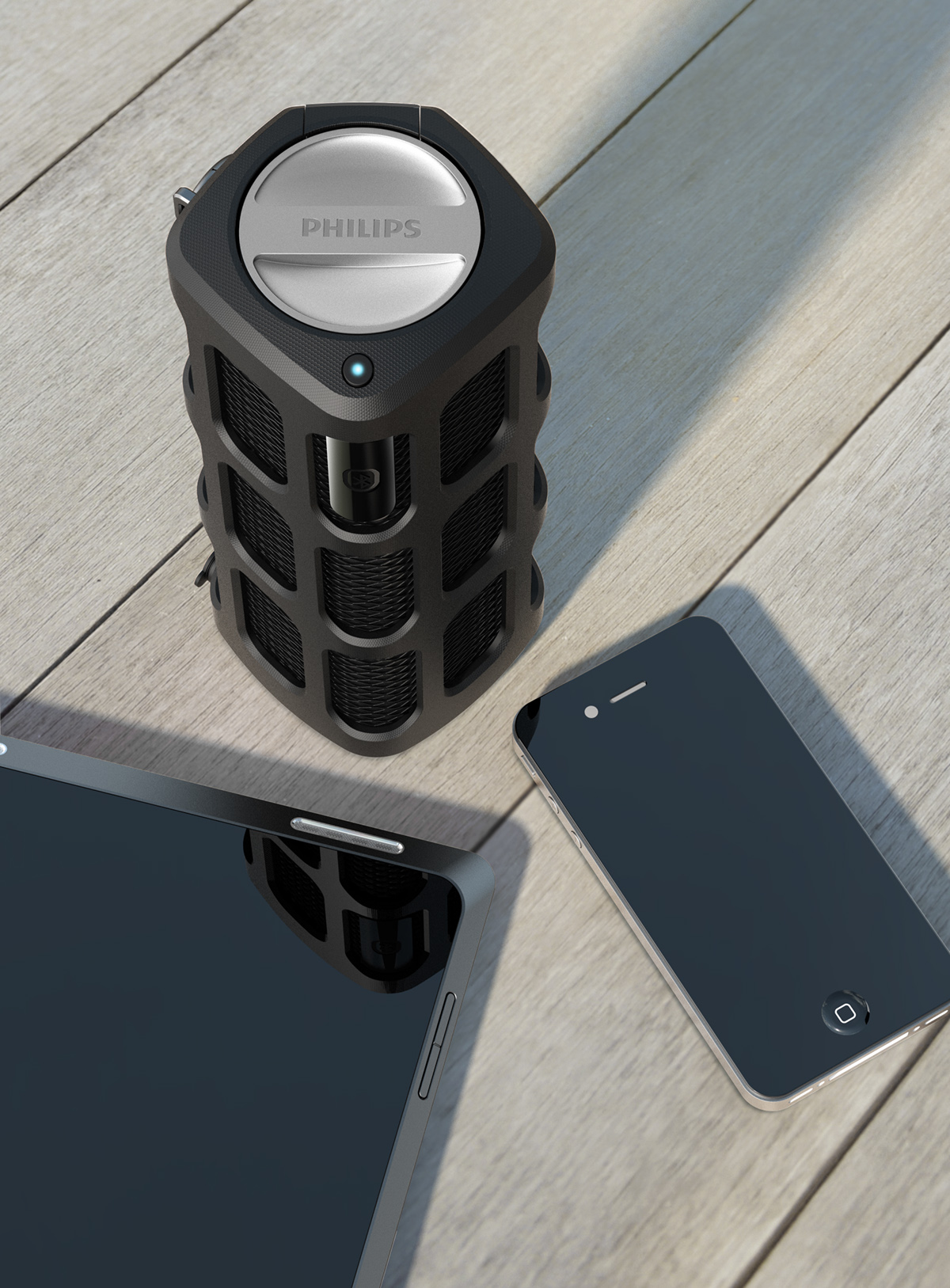 Philips Shoqbox wireless speaker virtual photography vray