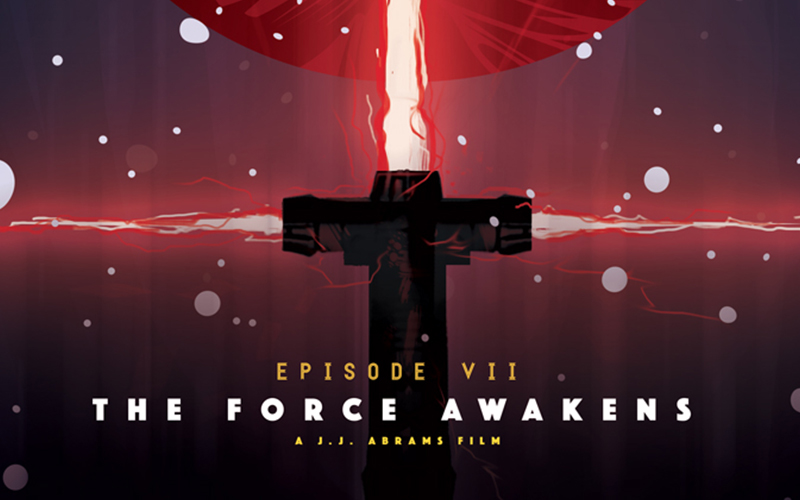 star wars poster teaser movie Movies force force awakens jedi print wall