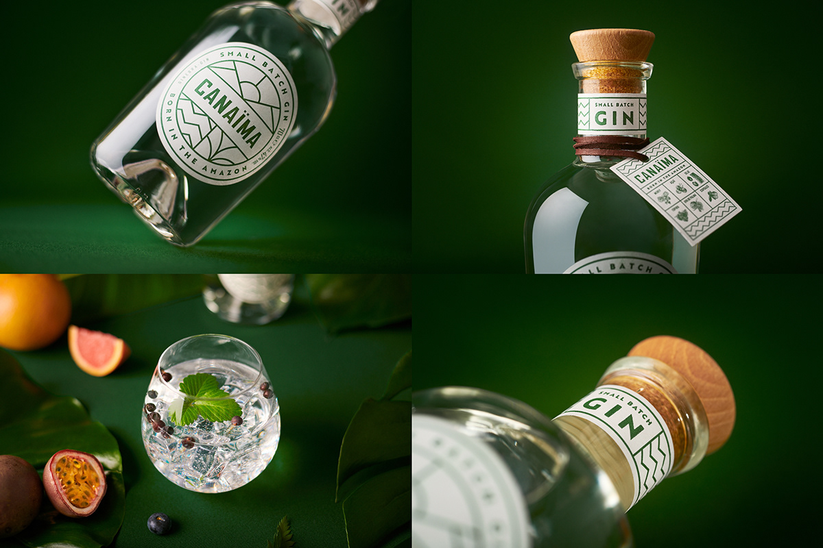 Amazon exotic gin pemones bottle drink green Label