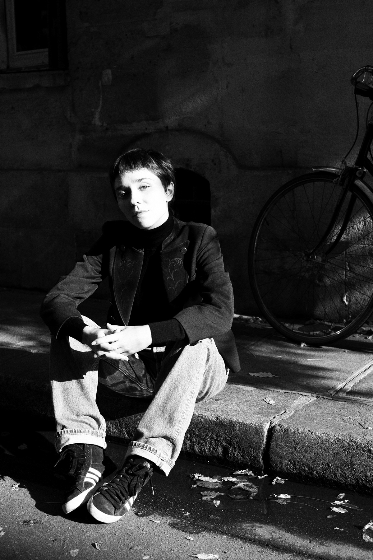 black and white monochrome Outdoor Paris people person Photography  photoshoot portrait woman