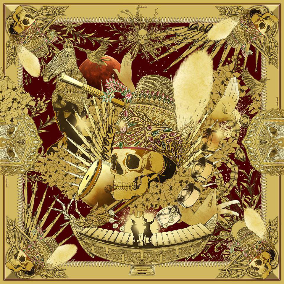 skull scarves Thai asian instruments traditional horse jewelry pastel gold daimond moon death Flowers