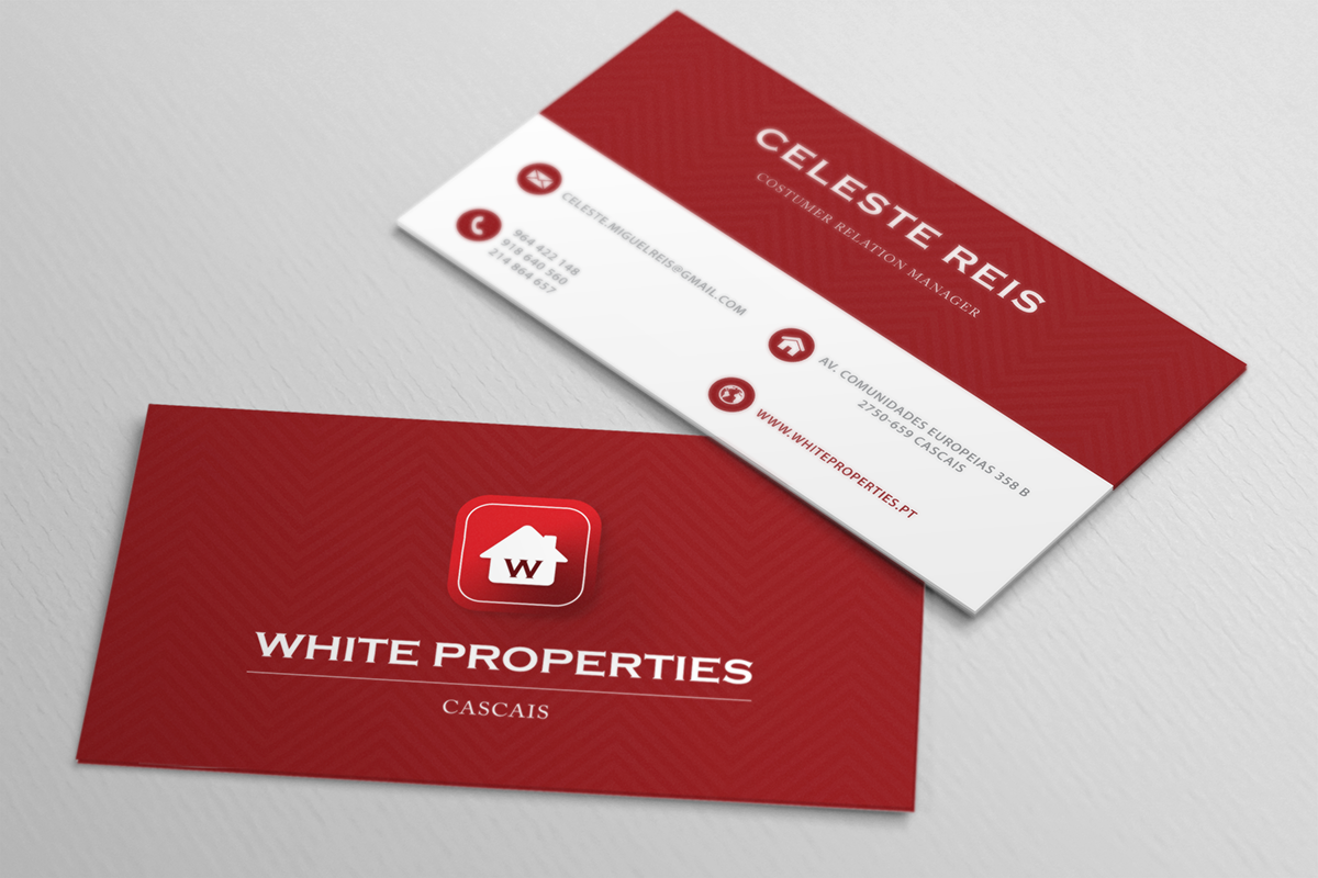 WhiteProperties Cascais logo business card