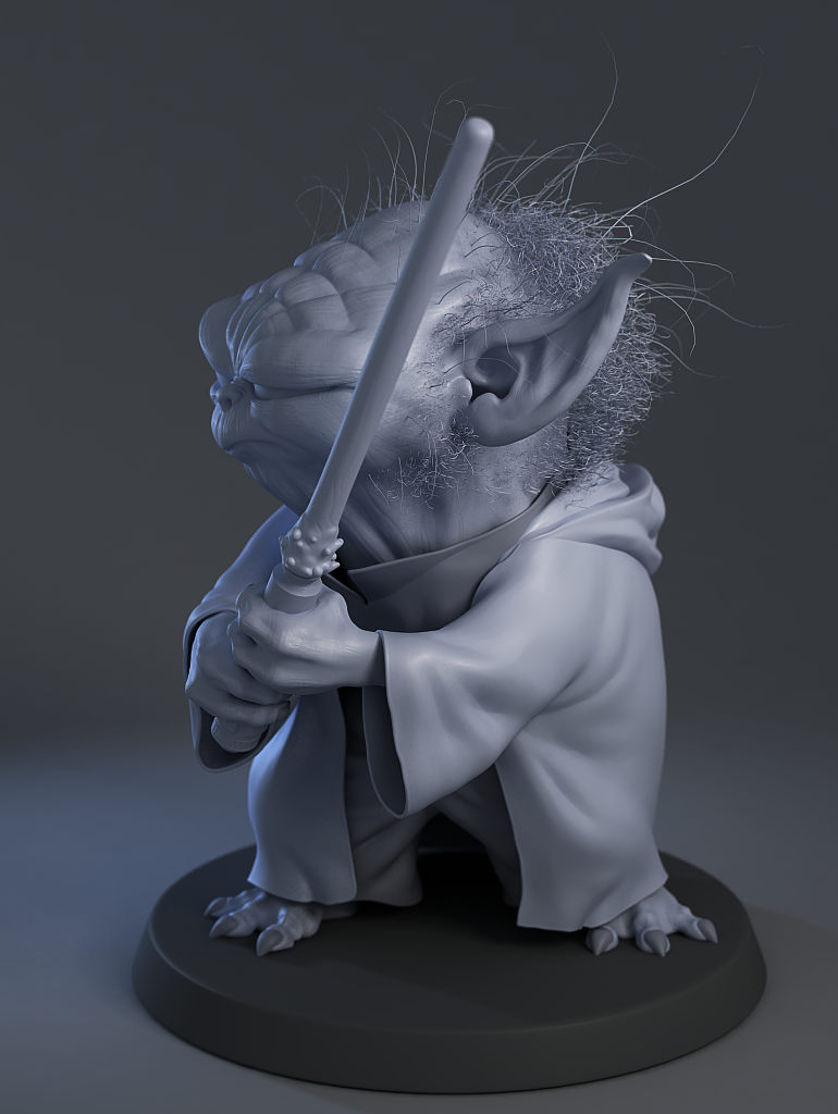 yoda 3D Character design Sculpt model Zbrush Render 3d sculpt