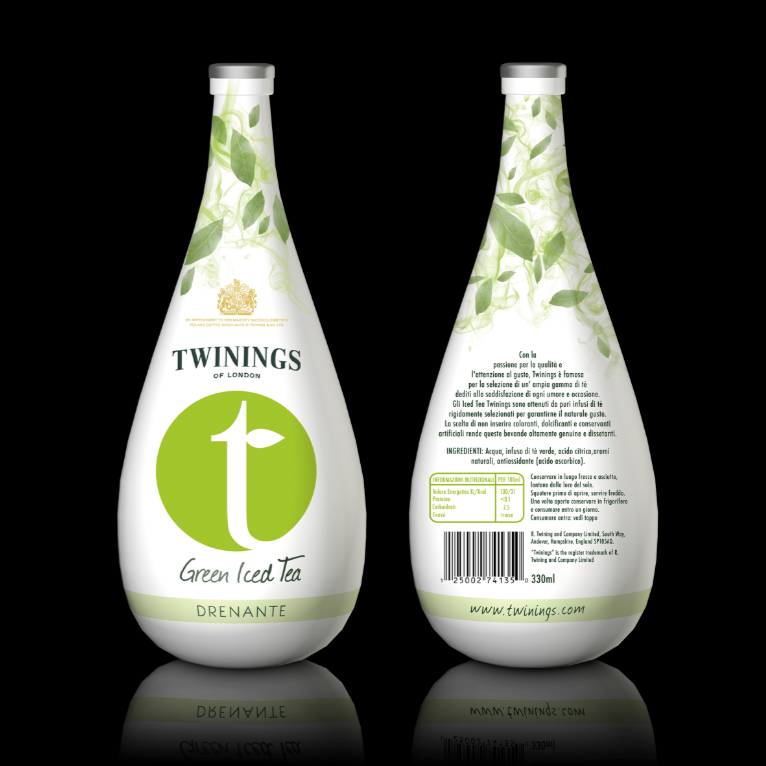 twinings Iced tea tea package design  Pack bottle green tea red tea white tea black tea
