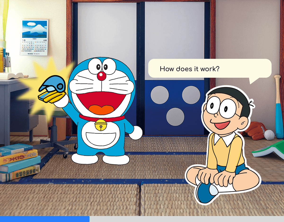 Doraemon trend ai future storyboard presentaion Entertainment trends cartoon research