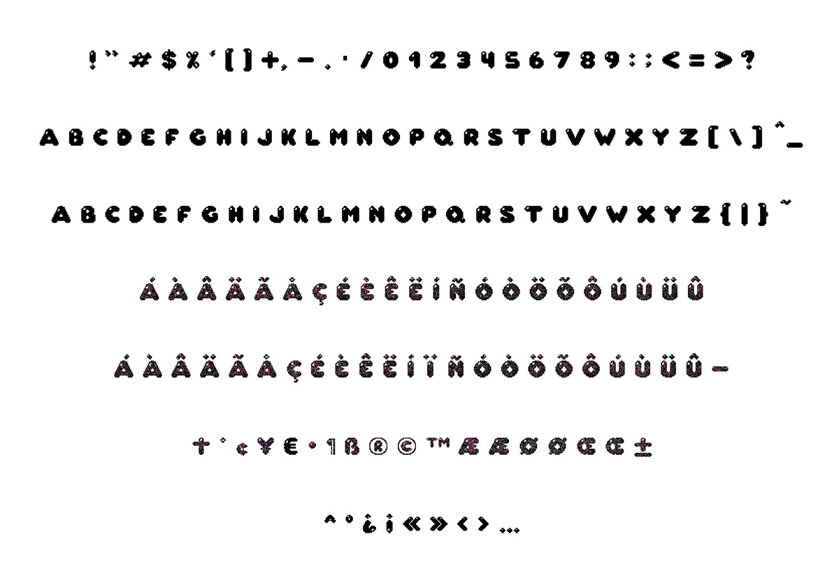 typography   pixel bubble graphic design  alphabet Low Resolution