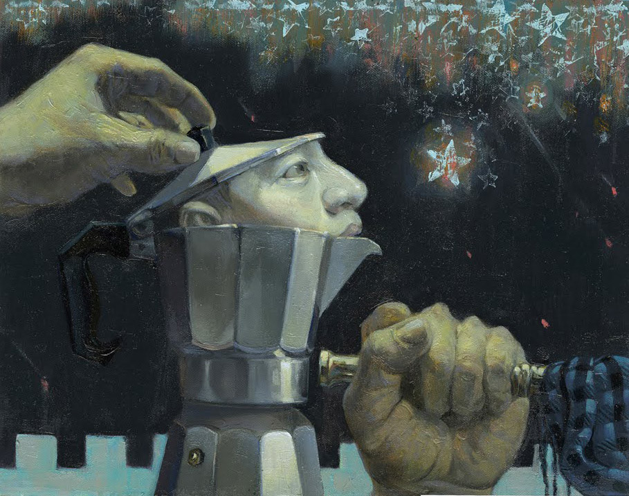 tea pots oil paint portraits still-life surrealism pop surrealism dreamland