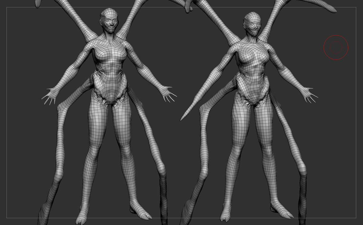 mantis female concept creature Zbrush 3ds max Character
