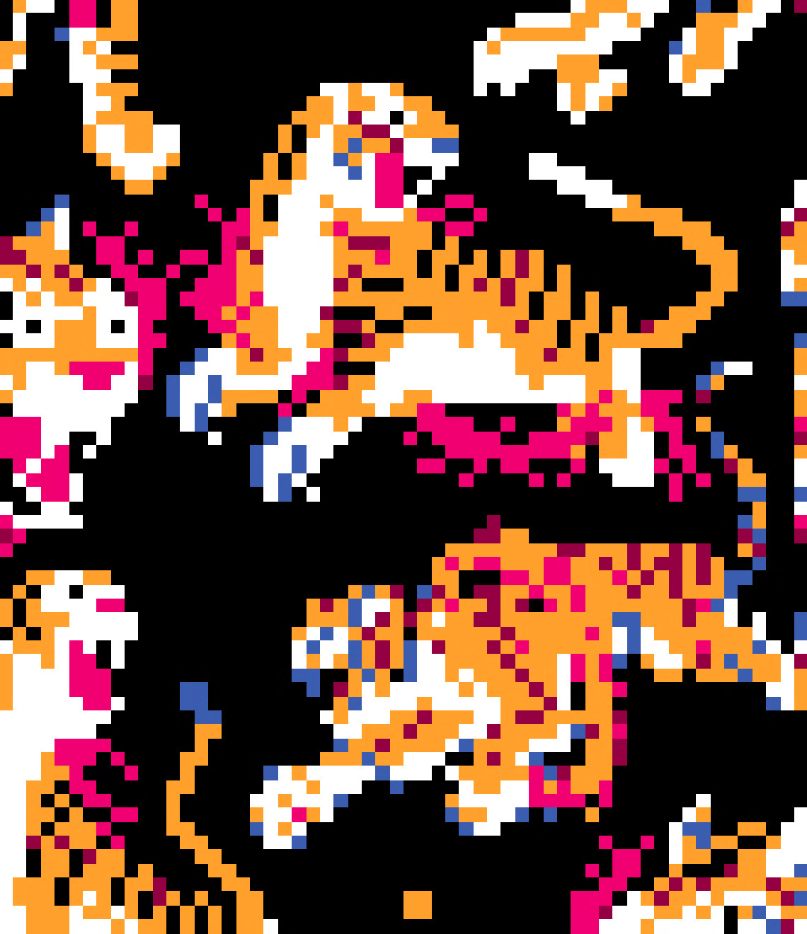 8bit 8bitart 8bitfashion Fashion  pixel pixelart tiger tigercub wackomaria