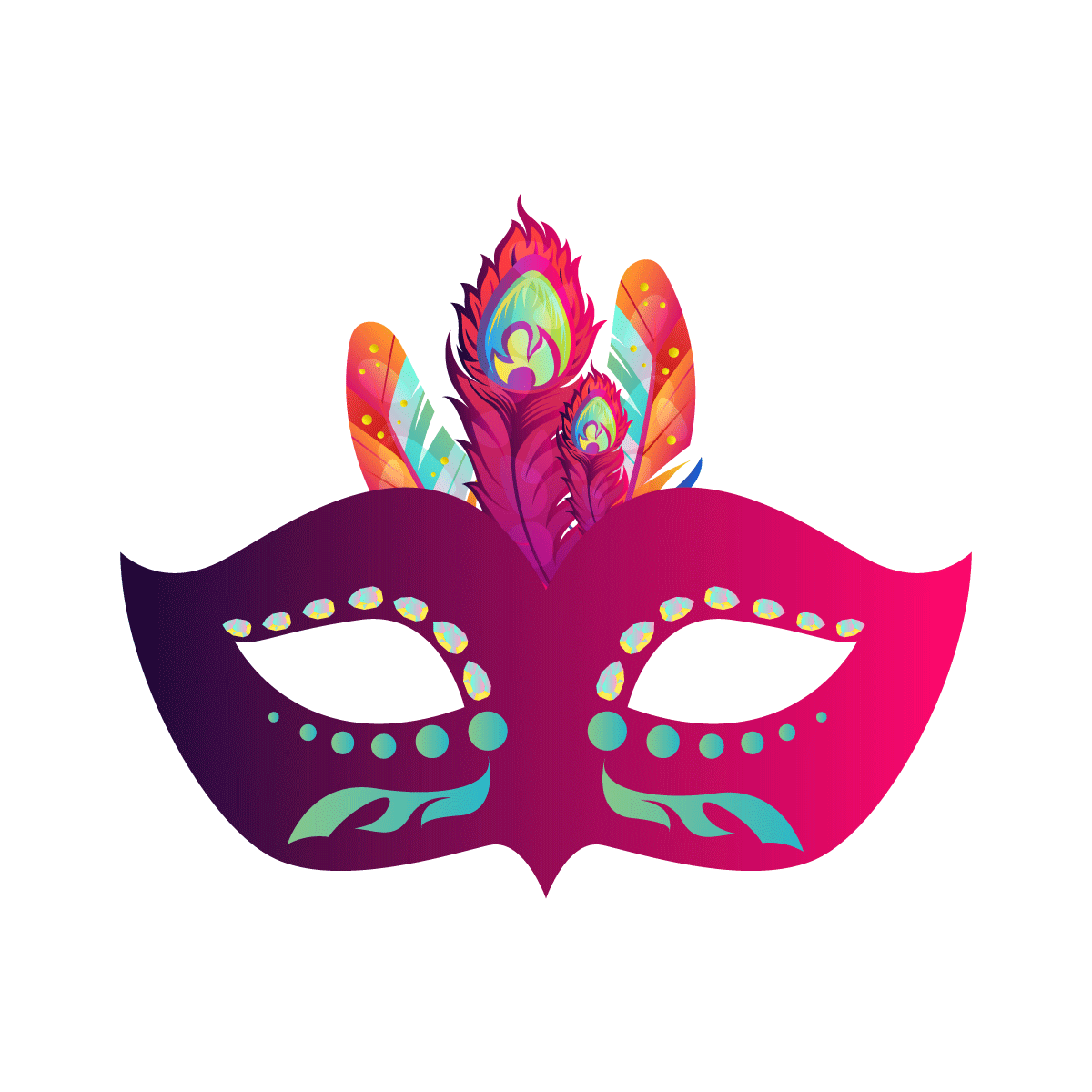 Carnival design festival Holiday ILLUSTRATION  Isolated mask Masquerade party vector