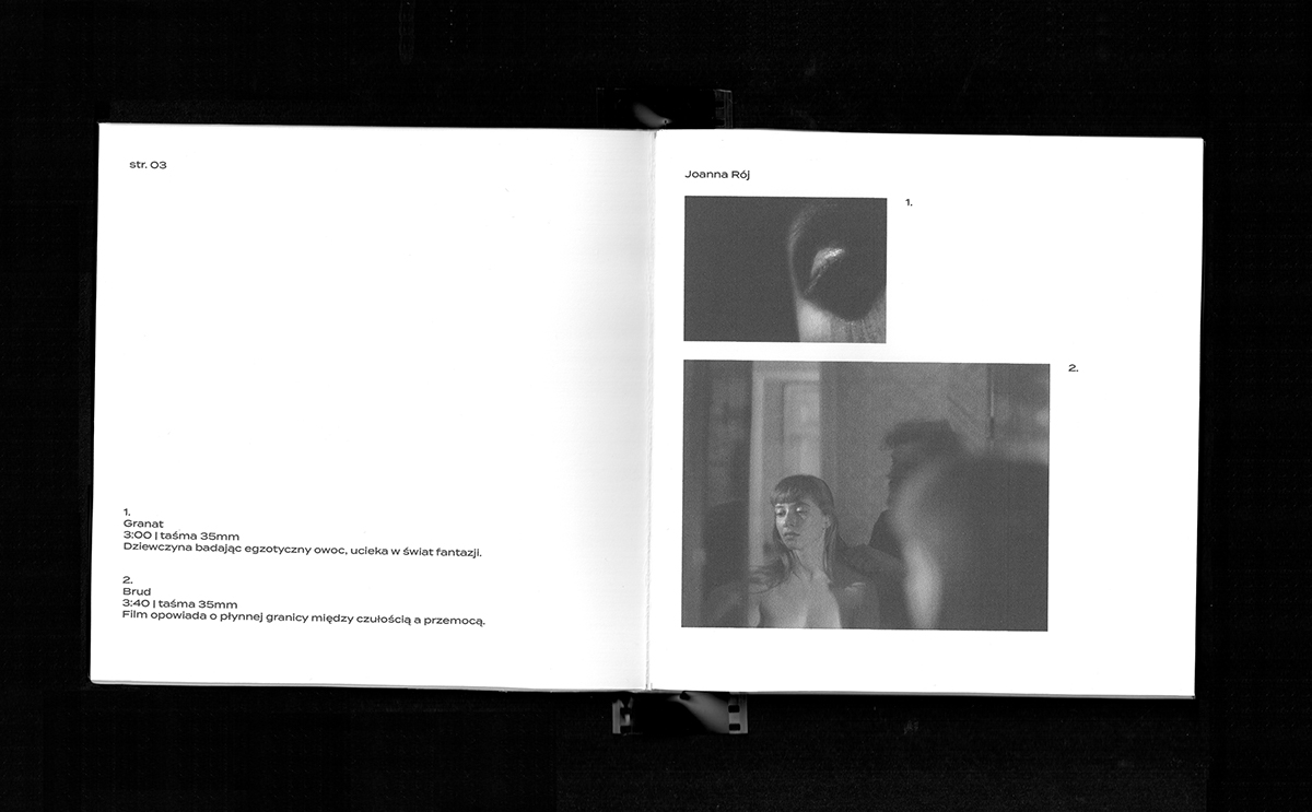 brochure binding grayscale scan graphic design  Film   minimal