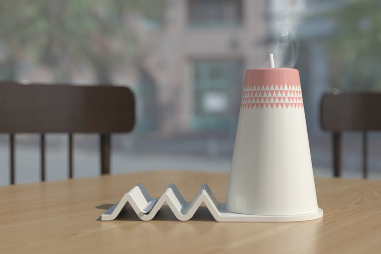 hurludesign hurlu charly Mug  Coffee coffee cup design ceramic triangle Céramique factory tea cup tasse à café cafe