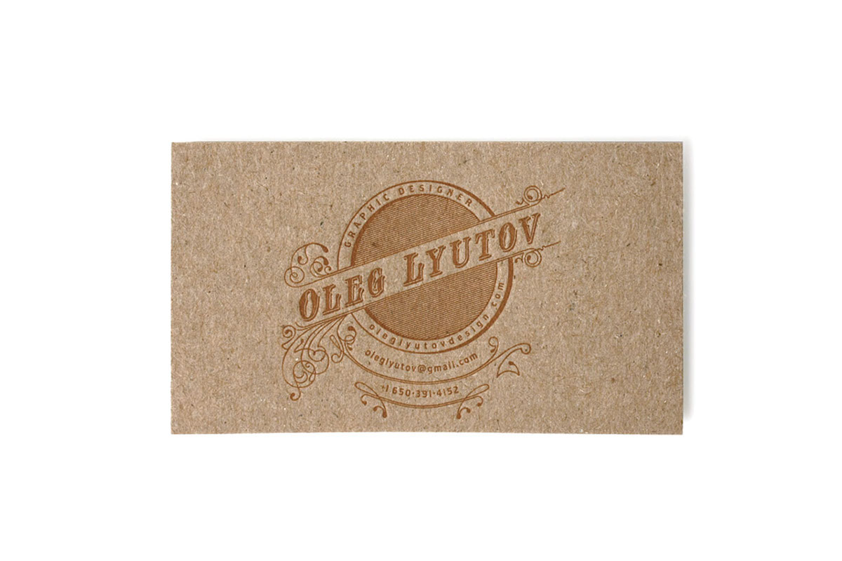 business card  letterpress self-promotion identity lettering chipboard fine details
