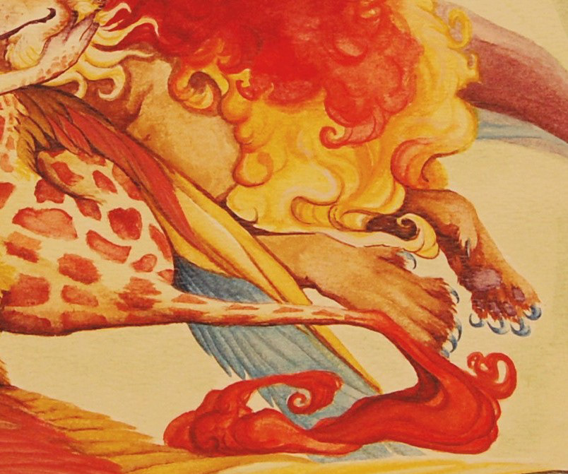 Manticore  giraffe wings fantasy mythology