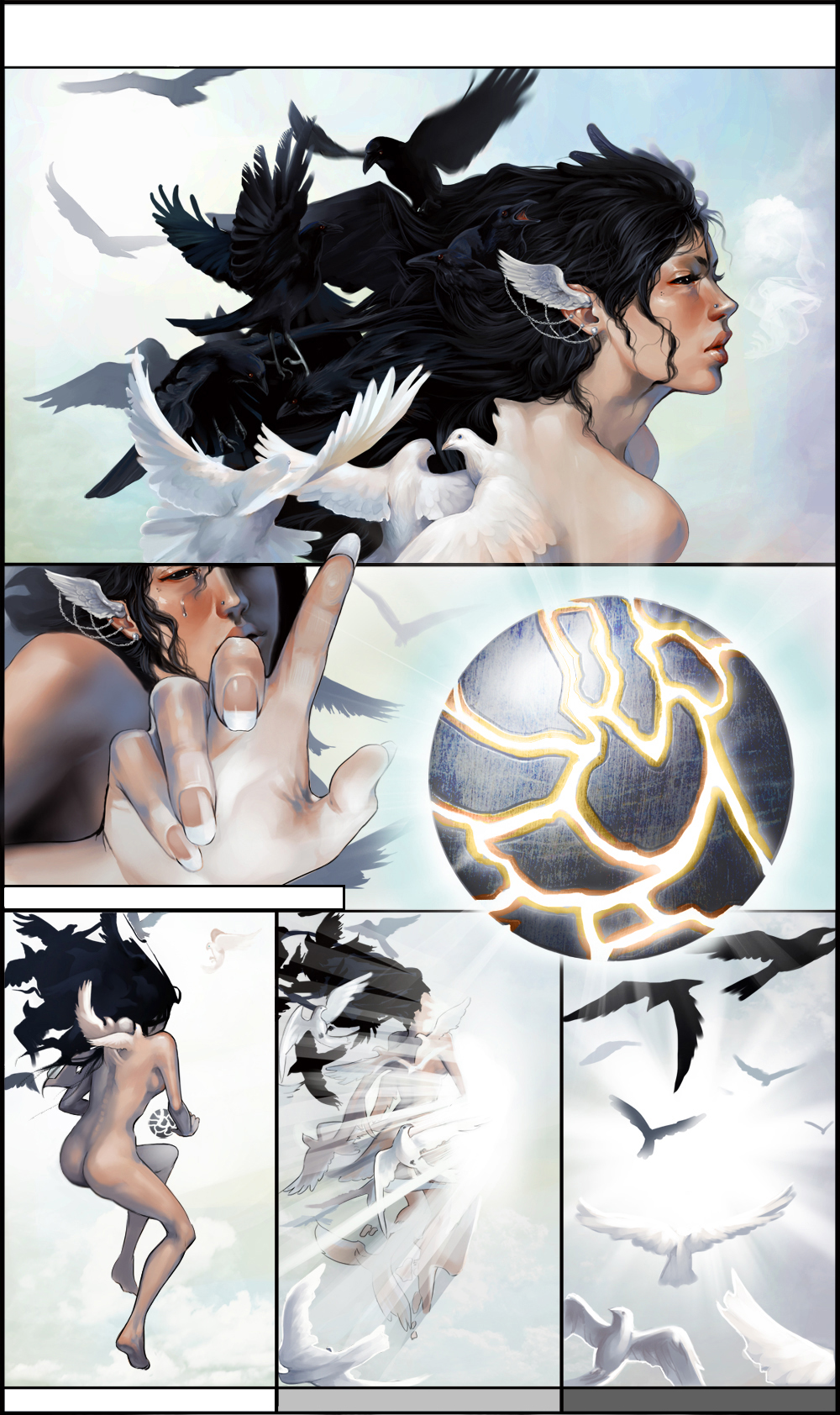division of maitasuna digital painting Sequential Art comic page lea faske